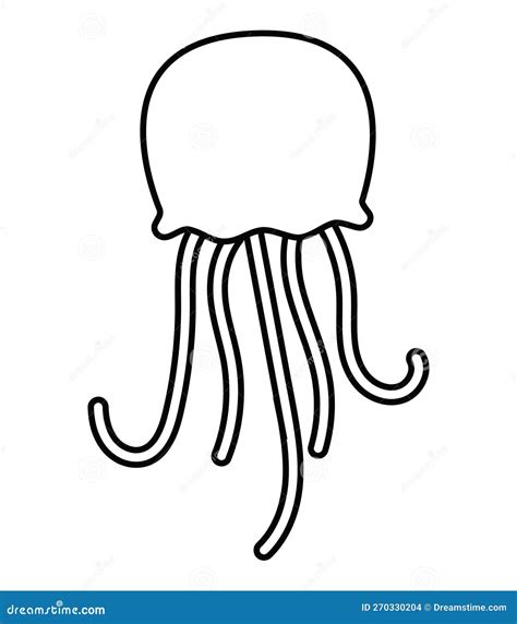 Jellyfish Clipart Black And White
