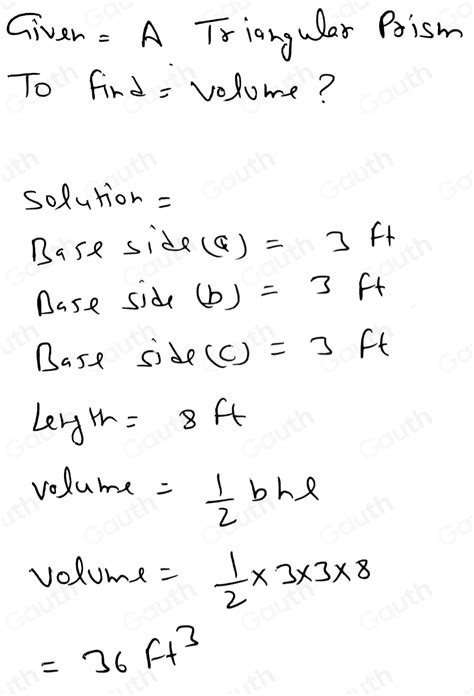 Volume Ofrightangle Triangular Prism 的图像结果