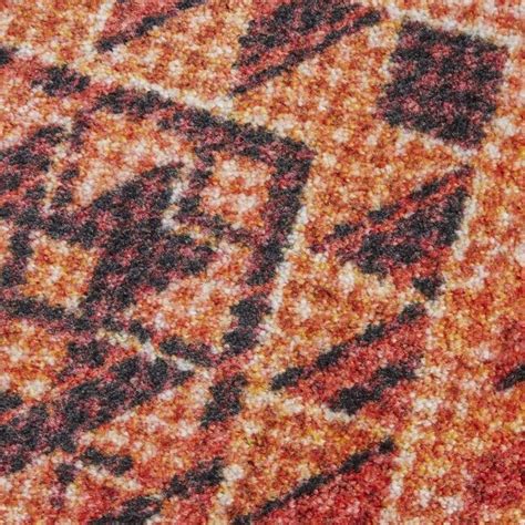 Mohawk Home 5-ft x 8-ft Wiota Rustburn 5 x 8 Orange Abstract Area Rug ...