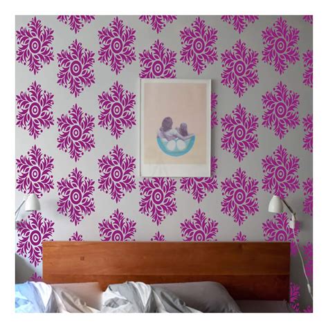 Kayra Decor Combo Floral and Girl Wall Design Stencils for Wall ...