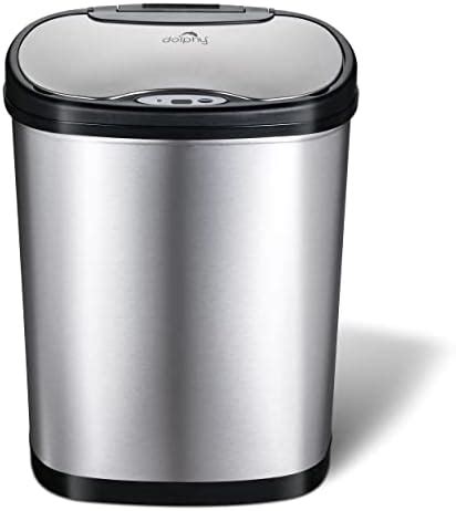 mofna Stainless Steel Swing Type Dustbin, 8x12 Inch and 10x14 Inch (Set ...