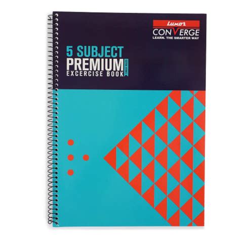 Luxor 5-Subject Spiral Exercise Notebook, Single Ruled, Compact 18x24cm ...