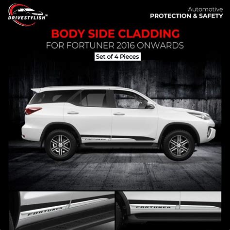 Side Cladding Chrome For Fortuner 2016 Set of 4 ONWARDS