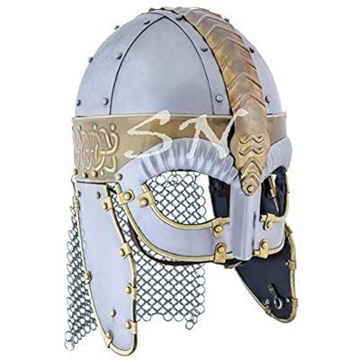 SARA NAUTICAL Viking Chainmail Knight Armor Helmet - Medieval India | Ubuy