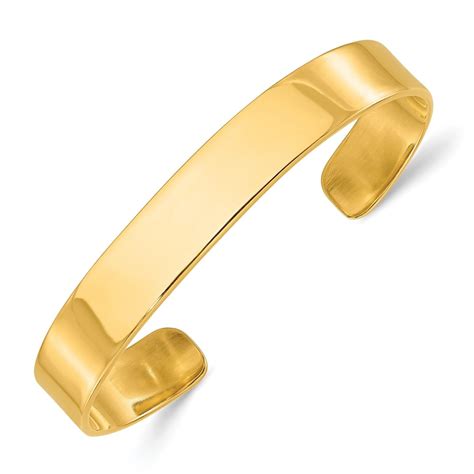 Solid 9ct Yellow Gold Chunky 6mm Cuff Bracelet for Women | Newbury's