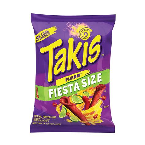 Amazon.com: Takis Fuego Rolled Spicy Tortilla Chips, Hot Chili Pepper ...
