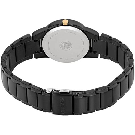Citizen Eco-Drive Ladies Black Dial Stainless Steel Watch GA1055-57F ...