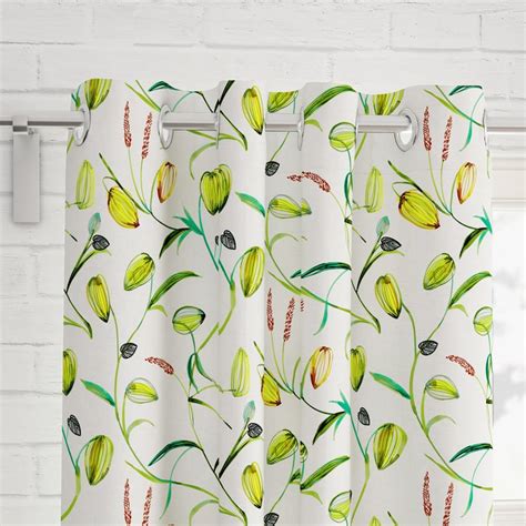 Buy Saddle Set of 2 Printed Light Filtering Door Curtains from Home ...