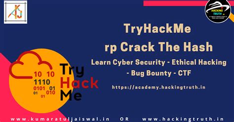 TryHackMe RP : Crack The Hash | Hacking Truth.in