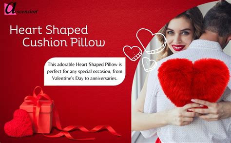 Buy ascension Heart Shape Cushion Pillow Valentine Gift for Girlfriend ...