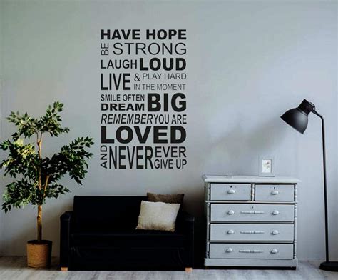 Buy Dheett Vinyl Have Hope Be Strong Wall Stickers Length 30cm x Width ...