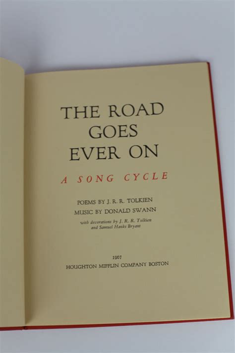 The Road Goes Ever On First US Edition by J.R.R. Tolkien, Donald Swann ...