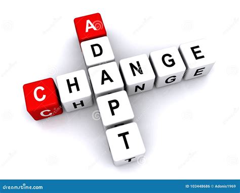 Change Adapt Evolve 3D Words On White Background Royalty-Free Stock ...
