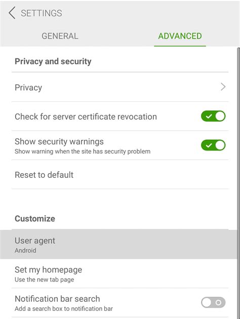Image result for Android Change User Agent