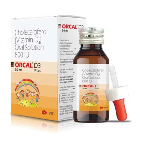 Orcal D3 Drops - Cholecalciferol (Vitamin D3 IU)Oral Solution 800 - BRD ...