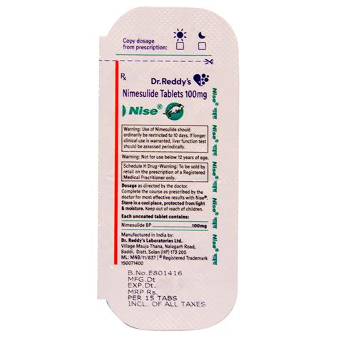 Nise 100 Tablet | Uses, Side Effects, Price | Apollo Pharmacy
