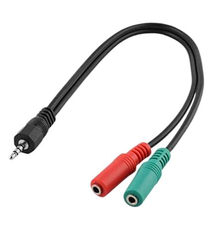 Mabron (1 Year Warranty) 3.5mm Jack Headphone Mic Audio Y Splitter ...