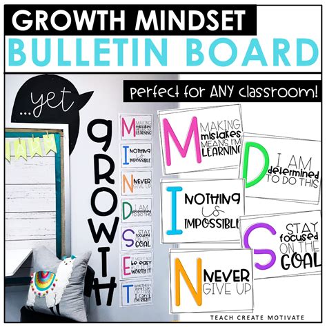 Growth Mindset Bulletin Board Growth Mindset Bulletin Board Set By