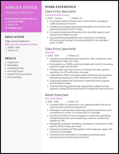 Image result for Data Entry Resume Look Like