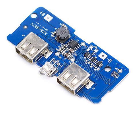 Dual USB 3.7v to 5V 2A Power Bank DIY 18650 Li-Ion Charger with Indica