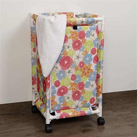 HOKIPO Oxford Fabric Laundry Basket With Wheels | Laundry Hamper with ...
