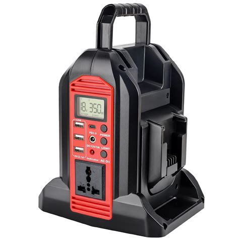 350W Power Inverter for Milwaukee m18 18v Battery, 2-Ports DC 18V to AC ...
