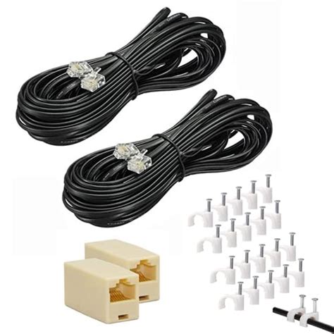 Red Champion RJ11 Telephone Line Cord Wire Patch Cable, Modular ...