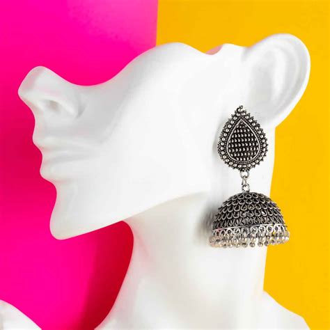 Oxidised Jhumka Earrings | Modern Festive Jewelry – Utsaav by Gargi