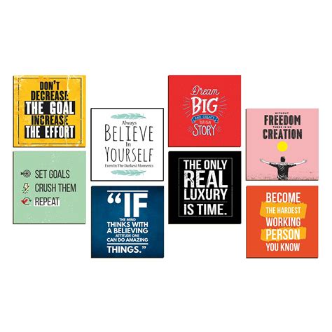 PAPER PLANE DESIGN Framed Quotes Poster Set of 8 for Office Walls ...