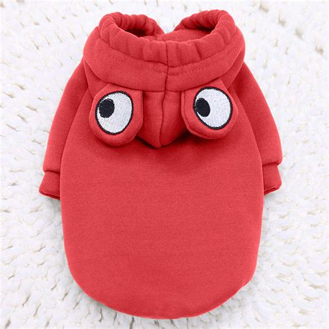 Cute Red Froggy Dog Hoodie – Cozy Winter Wear for Pets – Wrapinfur