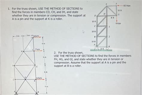 Image result for Truss Method of Section Examples