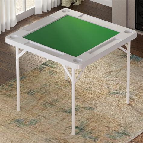 Amazon.com: IWDOO 35.4" Square Folding Card Table, Mahjong Table with ...