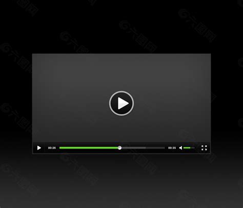 黑绿色视频播放器界面展示设计网页UI素材免费下载(图片编号:8931579)-六图网