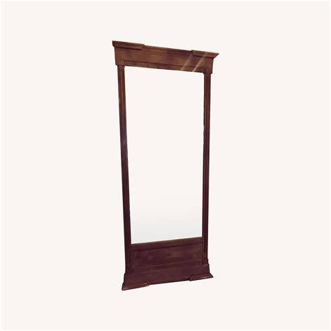 Restoration Hardware Wood Floor Mirror - AptDeco