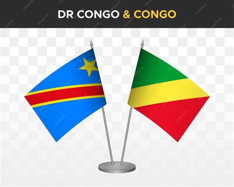 Premium Vector | Democratic republic congo dr vs congo desk flags ...