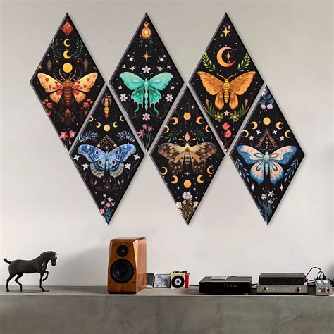 Buy Tutmyrea 6 Pack Art Acoustic Panels Soundproof Wall Panels with ...