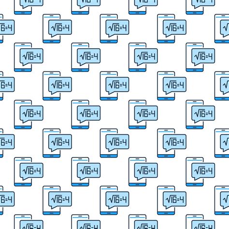 Square Root of 16 on Smartphone Screen vector Mathematics Science blue ...