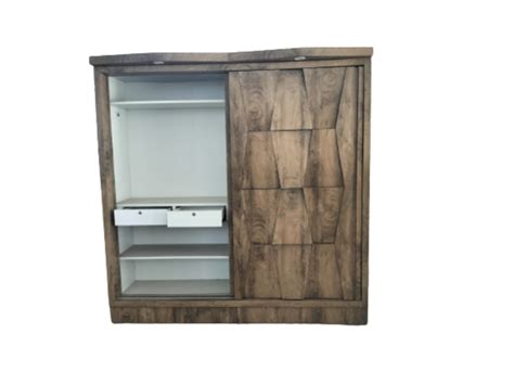 Royal Wood Wardrobe with Sliding Door for Bedroom | Cupboard with 2 ...