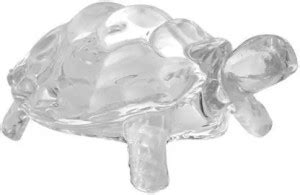 CUBAN INDIA Feng Shui Tortoise Turtle Crystal Clear Glass Statue ...