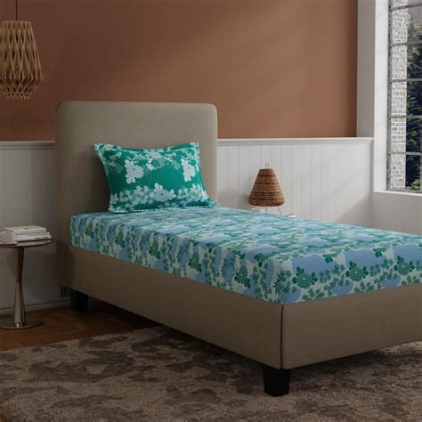 Buy BICHAUNA Amelia Cotton 120TC Printed 2Pcs Single Bedsheet Set from ...