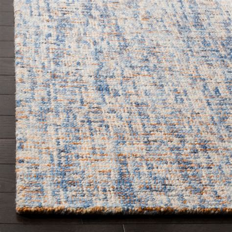 Safavieh Abstract Canvas 6 X 9 (ft) Wool Dark Blue/Rust Indoor Abstract ...