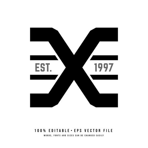 編集可能な X ロゴ デザイン テンプレート X ロゴ ベクトル | Premiumベクトル素材