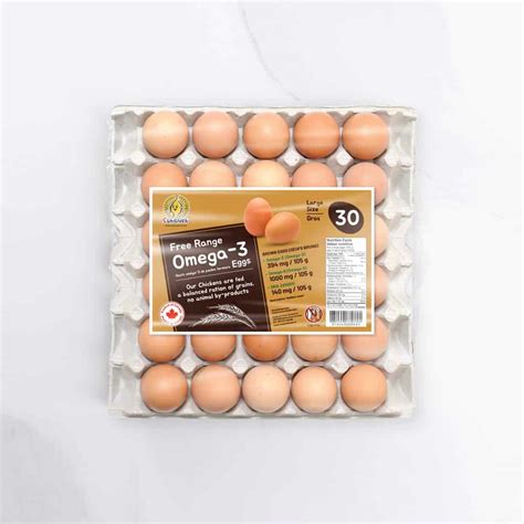 Sungiven Omega-3 Eggs L (30 pcs) - Sungiven Foods