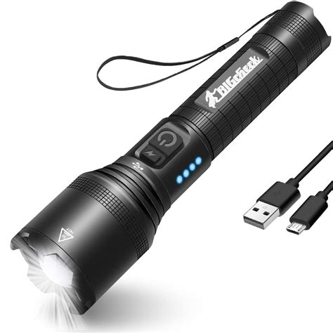 Super Bright Flashlight, LED High Lumens Flashlights, Emergency Strobe ...