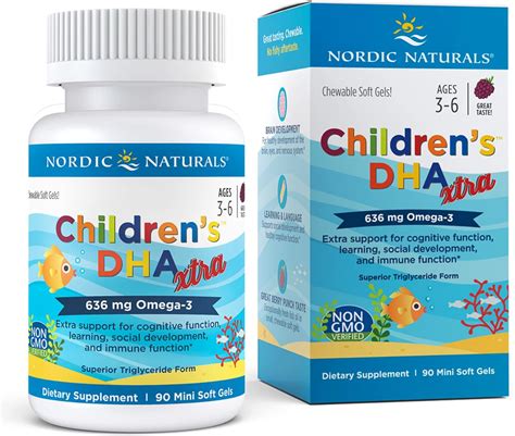 Amazon.com: Nordic Naturals Children’s DHA Xtra, Berry Punch - 90 Mini ...