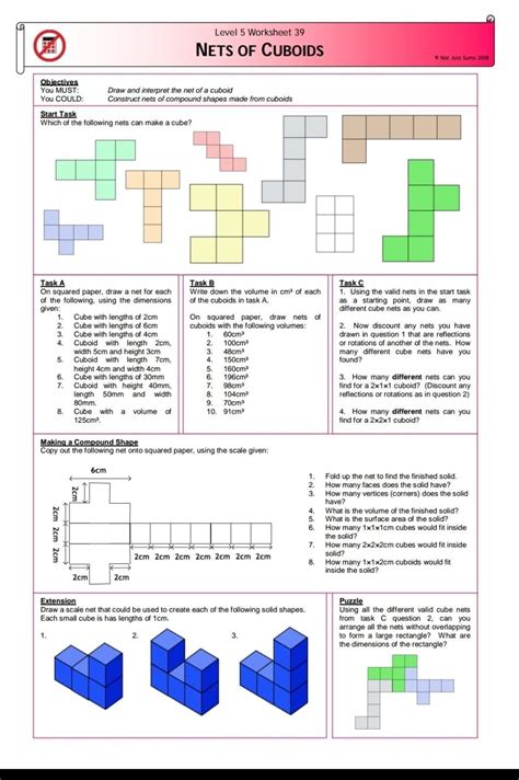 6. Draw two nets of a cuboid of dimension 5 cm x 5 cm x 1 cm. - Brainly.in