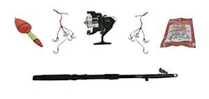 gallaxy Fishing Kit Rod Reel String Hook boober Packet 9 Pieces Bobber ...
