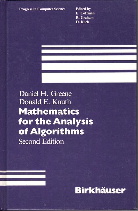Buy Mathematics for the Analysis of Algorithms (Progress in Computer ...