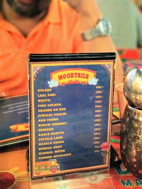 Menu at Legends of Punjab, Vadodara