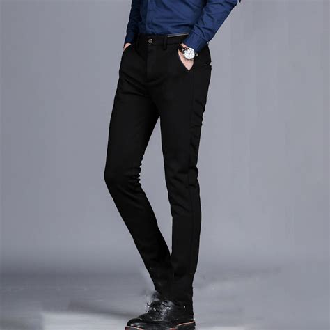 Contrast Trim Slim Fit Pants // Black + Blue (28) - Amedeo Exclusive ...